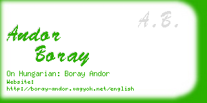 andor boray business card